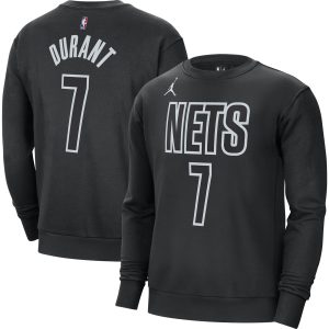 Jordan Brand Kevin Durant Brooklyn Nets Black Statement Name & Chic Number Pullover Sweatshirt