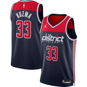 Jordan Brand Kyle Kuzma Washington Trendy Wizards Unisex Navy Swingman Jersey Statement Edition