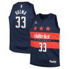Jordan Brand Kyle Kuzma Washington Wizards Youth Navy Unique Swingman Jersey Statement Edition