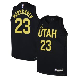 Jordan Brand Lauri Markkanen Utah Trendy Jazz Youth Black Swingman Jersey Statement Edition