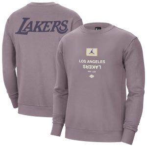 Jordan Elegant Brand Los Angeles Lakers Purple Courtside Statement Edition Heavyweight Pullover Sweatshirt