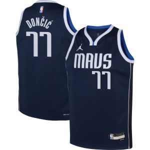 Jordan Brand Unique Luka Doncic Dallas Mavericks Youth Navy Swingman Jersey Statement Edition