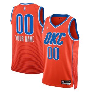 Jordan Brand Oklahoma City Thunder Unisex Orange 2022/23 Swingman Custom Jersey Statement Eye - catching Edition