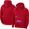 Jordan Gorgeous Brand Philadelphia 76ers Red Courtside Statement Edition Pullover Hoodie
