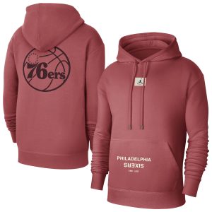 Jordan Brand Philadelphia 76ers Red Courtside Gorgeous Statement Edition Pullover Hoodie