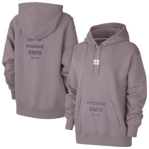 Jordan Brand Phoenix Suns Women's Purple Courtside Statement Edition Premium Unique Pullover Hoodie