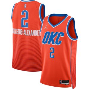 Jordan Brand Shai Gilgeous Alexander Oklahoma City Gorgeous Thunder Unisex Orange Swingman Jersey Statement Edition