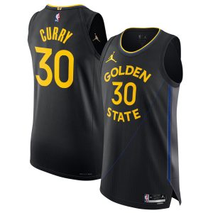 Jordan Brand Stephen Curry Golden State Warriors Black 2024/25 Authentic Jersey Statement Edition Chic