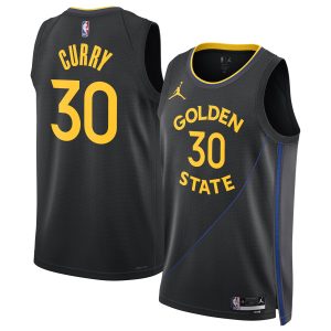 Jordan Chic Brand Stephen Curry Golden State Warriors Unisex Black 2024/25 Swingman Jersey Statement Edition