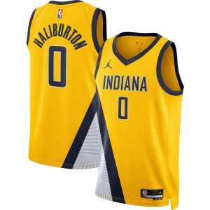 Jordan Brand Tyrese Haliburton Indiana Pacers Unisex Gold Premium Swingman Jersey Statement Edition