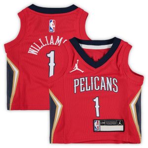Jordan Stylish Brand Zion Williamson New Orleans Pelicans Infant Red 2020/21 Jersey Statement Edition