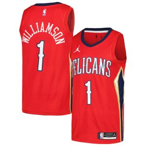 Jordan Brand Zion Williamson New Orleans Pelicans Red Stylish Swingman Player Jersey Statement Edition