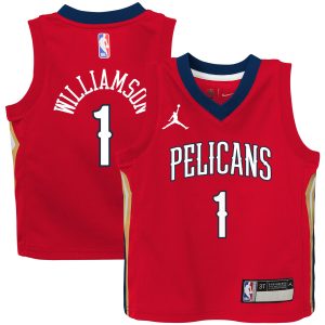 Jordan Brand Zion Williamson New Orleans Pelicans Unique Toddler Red 2020/21 Jersey Statement Edition