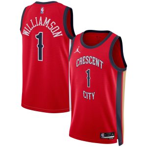 Jordan Brand Zion Williamson New Orleans Pelicans Premium Unisex Red Swingman Jersey Statement Edition