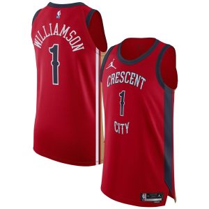 Jordan Brand Zion Williamson New Orleans Pelicans White Authentic Elegant Jersey Statement Edition
