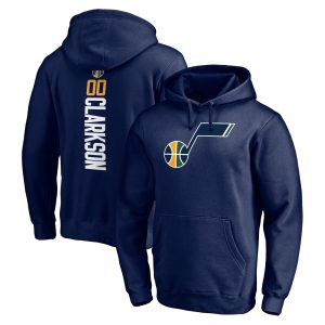 Jordan Clarkson Utah Jazz Navy Playmaker Eye - catching Name & Number Pullover Hoodie