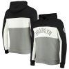 Junk Food Fabulous Brooklyn Nets Black/White Wordmark Colorblock Fleece Pullover Hoodie
