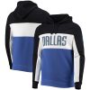 Junk Food Dallas Chic Mavericks Black/White Wordmark Colorblock Fleece Pullover Hoodie