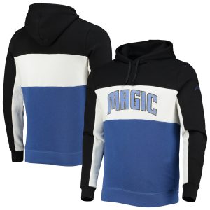 Junk Food Orlando Magic Black/White Wordmark Colorblock Gorgeous Fleece Pullover Hoodie