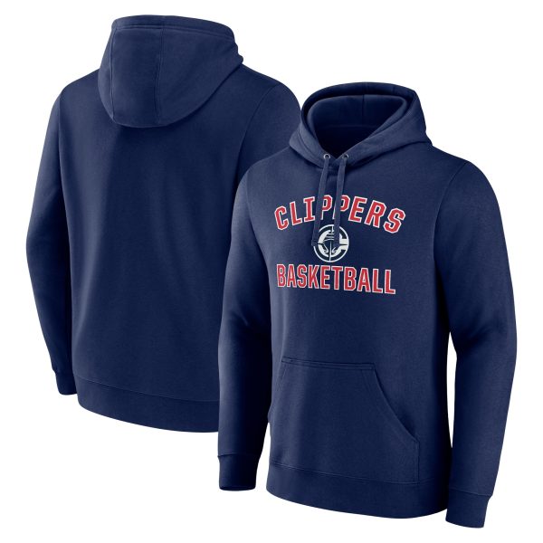 LA Clippers Navy Eye - catching Arch Pullover Hoodie