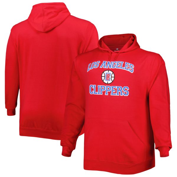 LA Clippers Red Stylish Big & Tall Heart & Soul Pullover Hoodie