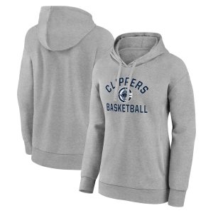 LA Clippers Elegant Women's Gray Overtime Pullover Hoodie