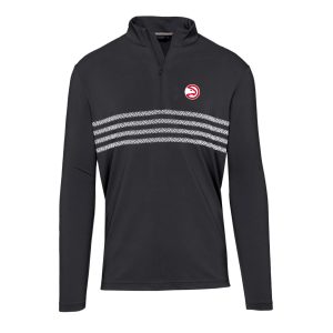 Levelwear Atlanta Hawks Black Asher Insignia Core Quarter Fabulous Zip Pullover Top