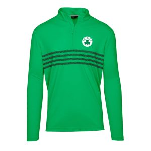 Levelwear Boston Celtics Kelly Green Asher Insignia Core Chic Quarter Zip Pullover Top