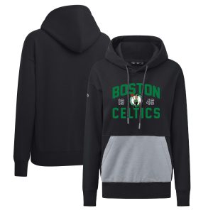 Levelwear Boston Celtics Women's Black Bonfire Stylish Pullover Hoodie