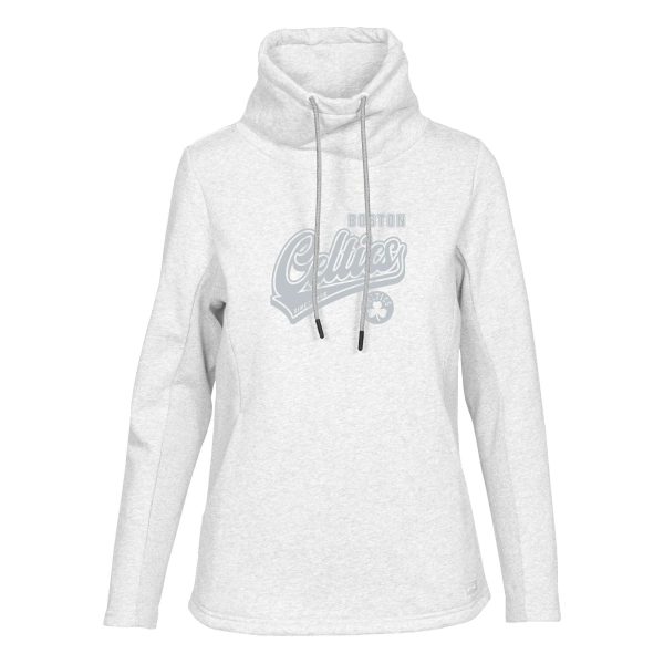 Levelwear Trendy Boston Celtics Women's Cream Loop Sweep Pullover Sweatshirt
