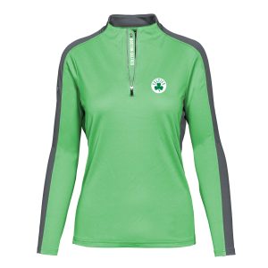 Levelwear Boston Stylish Celtics Women's Kelly Green Remi Insignia Core Quarter Zip Pullover Top