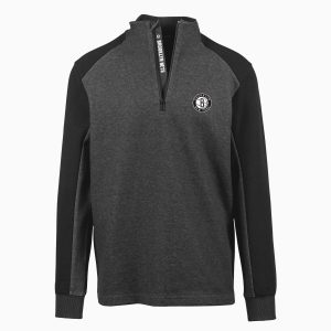 Levelwear Brooklyn Nets Black Galaxy Insignia Core Quarter Fabulous Zip Pullover Top