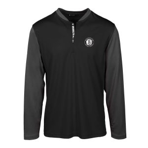 Levelwear Brooklyn Nets Black Spector Insignia Core Quarter Fabulous Zip Pullover Top