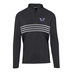 Levelwear Charlotte Hornets Premium Black Asher Insignia Core Quarter Zip Pullover Top