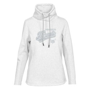 Levelwear Charlotte Hornets Women's Cream Loop Stylish Sweep Pullover Sweatshirt