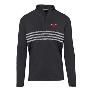 Levelwear Unique Chicago Bulls Black Asher Insignia Core Quarter Zip Pullover Top