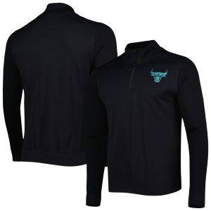 Levelwear Chicago Bulls Black Nano Fabulous Engineered Knit Fabric Quarter Zip Jacket
