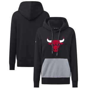 Levelwear Chicago Bulls Women's Black Bonfire Chic Pullover Hoodie