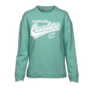 Levelwear Cleveland Cavaliers Women's Mint Premium Fiona Sweep Pullover Sweatshirt