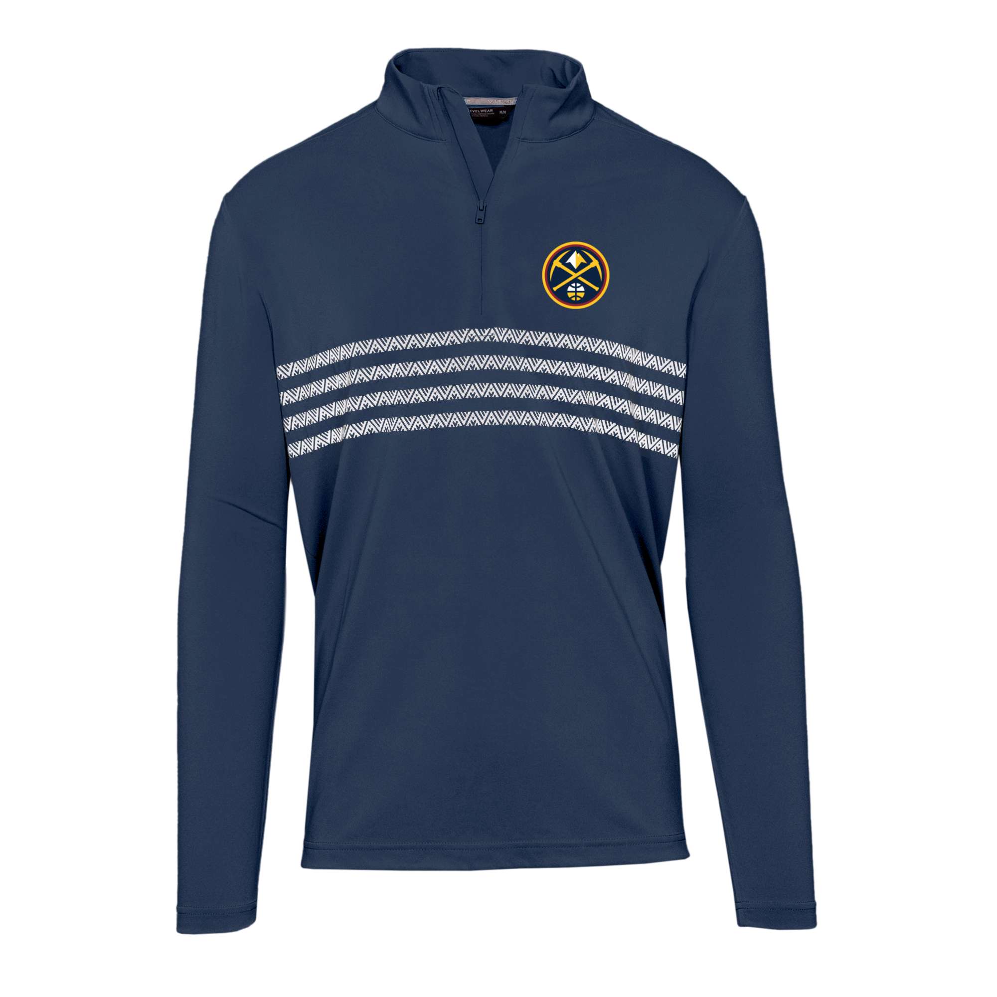 Levelwear Denver Nuggets Navy Asher Insignia Core Quarter Fabulous Zip Pullover Top