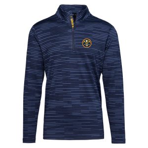 Levelwear Denver Nuggets Navy Gear Insignia Eye - catching Core Quarter Zip Pullover Top