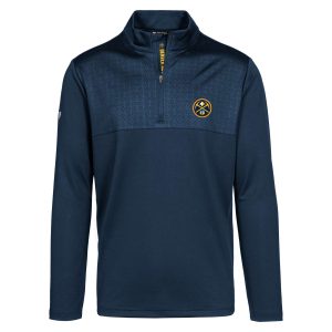 Levelwear Denver Nuggets Elegant Navy Truth Insignia Core Quarter Zip Pullover Top
