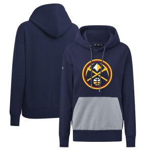 Levelwear Denver Nuggets Gorgeous Women's Navy Bonfire Pullover Hoodie