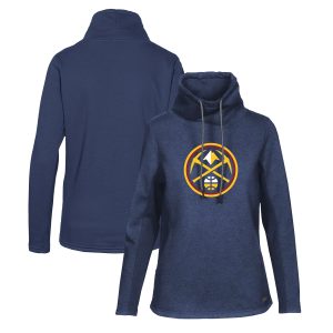 Levelwear Denver Nuggets Women's Navy Loop Core Funnel Neck Eye - catching Pullover Sweatshirt