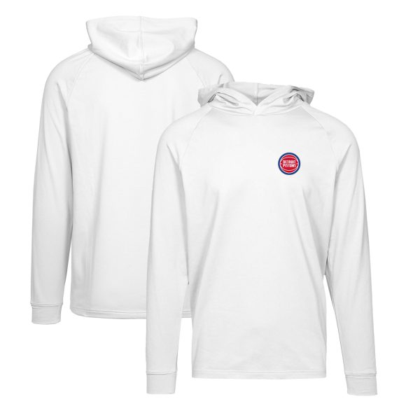 Levelwear Detroit Pistons Unique White Dimension Insignia Pullover Hoodie