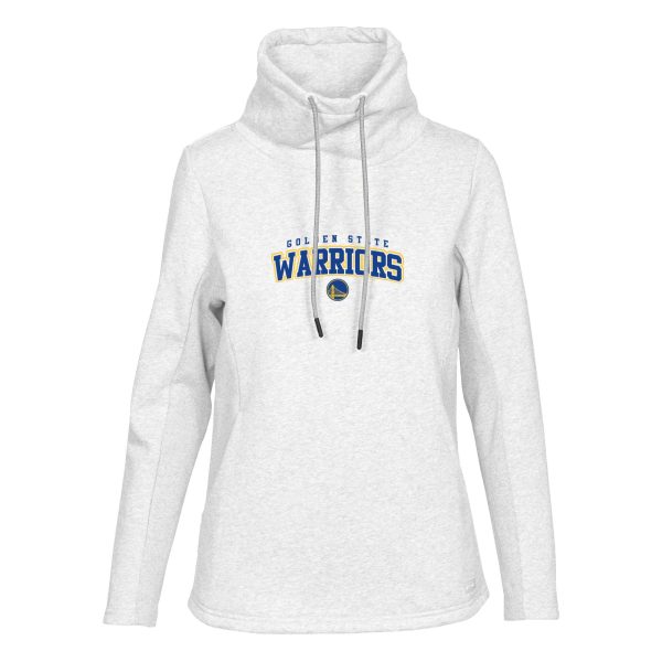 Levelwear Golden State Warriors Women's White Elegant Loop Pullover Sweatshirt