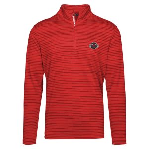 Levelwear Houston Rockets Premium Red Gear Insignia Core Quarter Zip Pullover Top
