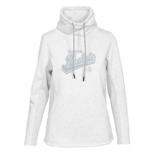 Levelwear Houston Rockets Women's Cream Chic Loop Sweep Pullover Sweatshirt