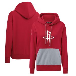 Levelwear Houston Rockets Women's Red Stylish Bonfire Pullover Hoodie