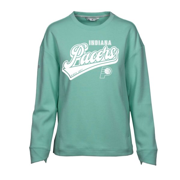 Levelwear Indiana Pacers Women's Mint Fiona Sweep Stylish Pullover Sweatshirt